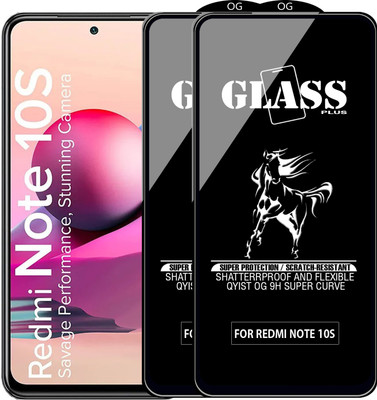 Qyist Edge To Edge Tempered Glass for REDMI NOTE 10S(Pack of 2)