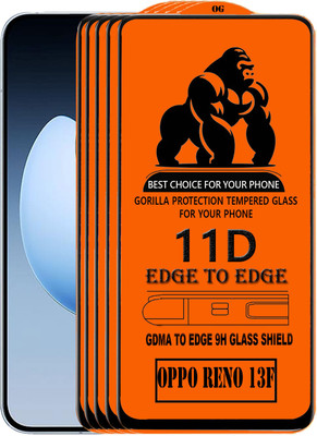 GDMA Edge To Edge Tempered Glass for OPPO RENO 13F(Pack of 5)
