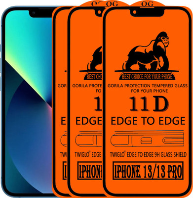 TWIGLO Edge To Edge Tempered Glass for IPHONE 13 PRO(Pack of 3)