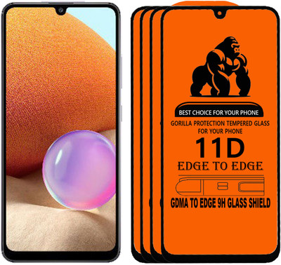GDMA Edge To Edge Tempered Glass for SAMSUNG A32 4G(Pack of 4)