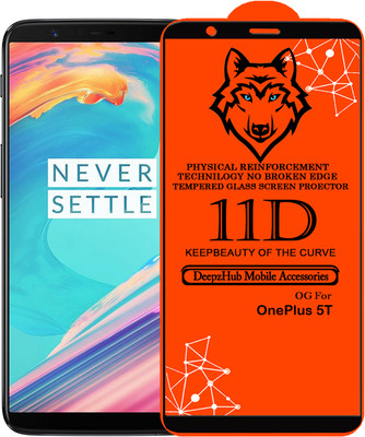 DeepzHub Edge To Edge Tempered Glass for OnePlus 5T(Pack of 1)