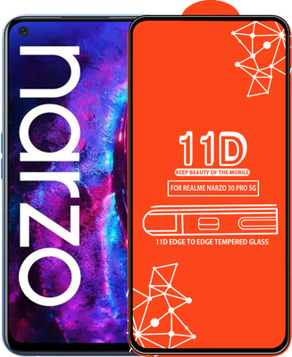 Roxel Edge To Edge Tempered Glass for Realme Narzo 30 Pro 5G(Pack of 1)