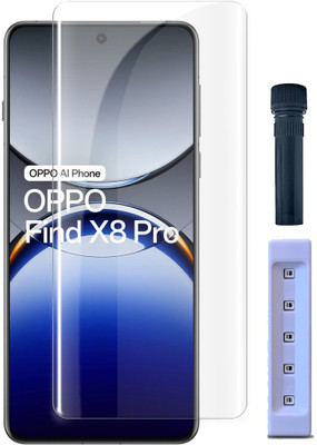 OneTech Edge To Edge Tempered Glass for Oppo Find X8 Pro 5G 9H Hardness, UV Advanced HD+ Screen Protector Full Protection(Pack of 1)