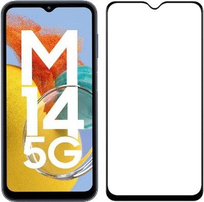 KMPERED Edge To Edge Tempered Glass for Samsung Galaxy M14 5G, Samsung Galaxy M14, Samsung M14 5G, Samsung M14(Pack of 1)