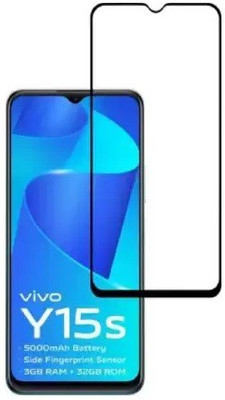 DSCASE Edge To Edge Tempered Glass for vivo y15s(Pack of 1)