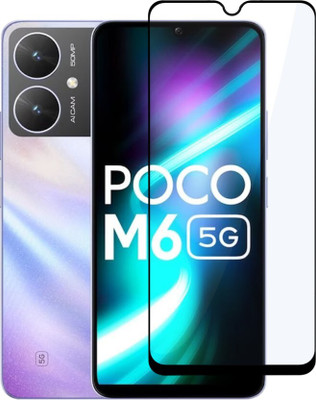 DMJHP Edge To Edge Tempered Glass for Poco M6 4G(Pack of 1)