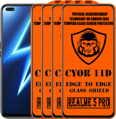 CYOR Edge To Edge Tempered Glass for REALME 6 PRO(Pack of 4)