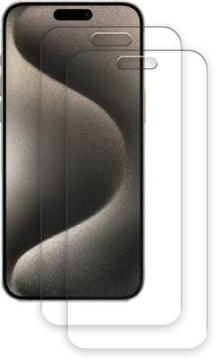 SOMTONE Edge To Edge Tempered Glass for Apple iPhone 15 Pro Max TEMPERED GUARD FRONTP2(Pack of 2)