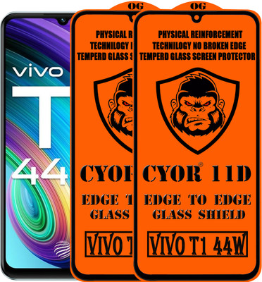 CYOR Edge To Edge Tempered Glass for VIVO T1 44W(Pack of 2)