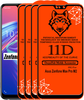 DeepzHub Edge To Edge Tempered Glass for Asus Zenfone Max Pro M2(Pack of 4)
