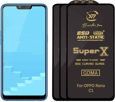 GDMA Edge To Edge Tempered Glass for OPPO RENO C1(Pack of 3)