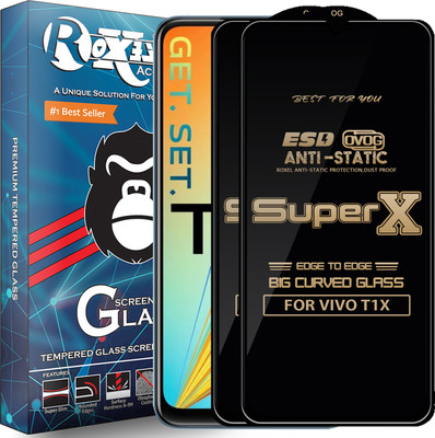 Roxel Edge To Edge Tempered Glass for VIVO T1X(Pack of 2)