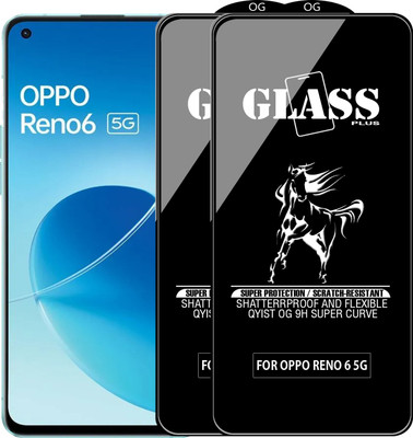 Qyist Edge To Edge Tempered Glass for OPPO RENO 6 5G(Pack of 2)