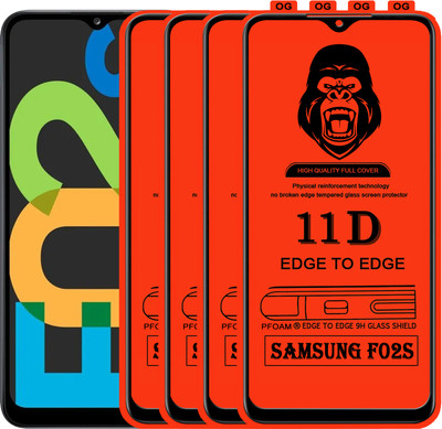 Rofix star Edge To Edge Tempered Glass for SAMSUNG GALAXY F02S(Pack of 4)