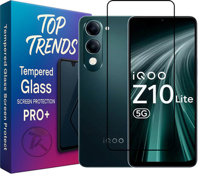 TopTrends Edge To Edge Tempered Glass for iQOO Z10 Lite 5g, with Easy Self Installation Kit(Pack of 1)