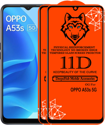 DeepzHub Edge To Edge Tempered Glass for OPPO A53s 5G(Pack of 2)