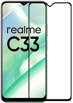 DMJHP Edge To Edge Tempered Glass for Realme C33 2023(Pack of 1)