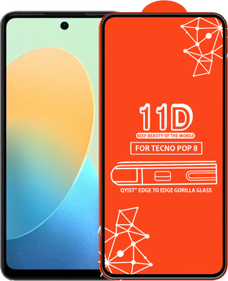 Qyist Edge To Edge Tempered Glass for Tecno Pop 8(Pack of 1)
