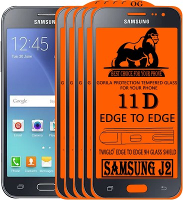 TWIGLO Edge To Edge Tempered Glass for Samsung Galaxy J2(Pack of 5)