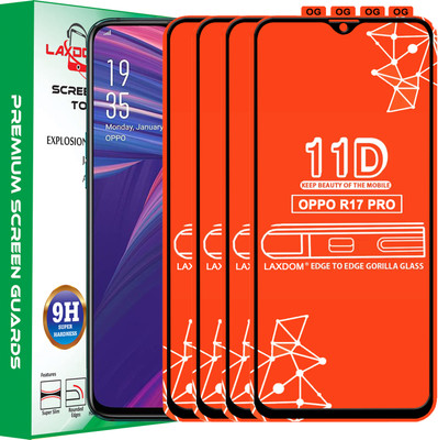 Laxdom Edge To Edge Tempered Glass for OPPO R17 PRO(Pack of 4)