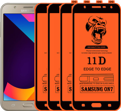 PFOAM Edge To Edge Tempered Glass for Samsung Galaxy On7(Pack of 4)