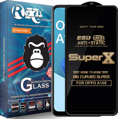 Roxel Edge To Edge Tempered Glass for OPPO A16E(Pack of 1)
