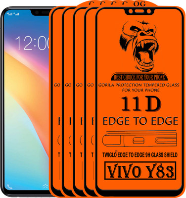 TWIGLO Edge To Edge Tempered Glass for VIVO Y83(Pack of 5)