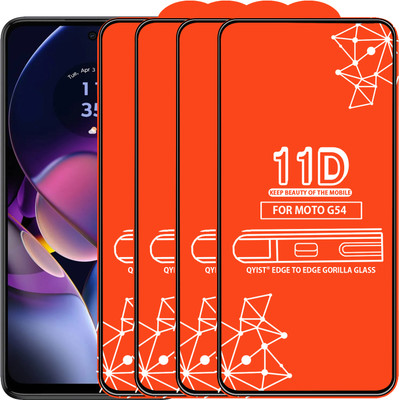 Qyist Edge To Edge Tempered Glass for MOTO G54(Pack of 4)