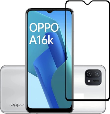 NIMMIKA ENTERPRISES Edge To Edge Tempered Glass for Oppo A16k(Premium Tempered Glass | Cobra Scale Texture | Full Coverage | Ultra-Thin Design | Oleophobic Coating | Case-Friendly Design | Crystal Clear Display | Residue-Free Removal)(Pack of 1)