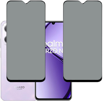 SPRITZEN Edge To Edge Tempered Glass for Realme Narzo N63, Privacy Glass(Pack of 2)