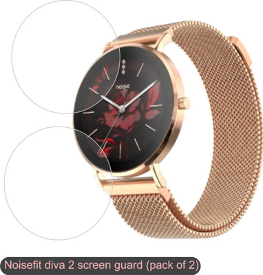 VPrime Edge To Edge Tempered Glass for NoiseFit Diva 2k Smarwatch(Pack of 2)