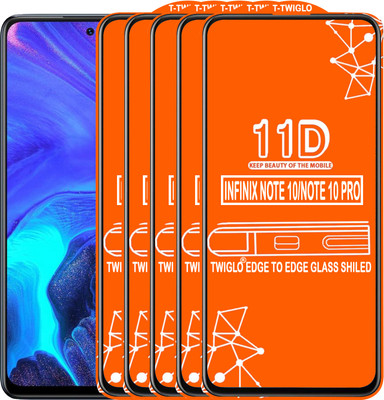 TWIGLO Edge To Edge Tempered Glass for INFINIX NOTE 10 PRO(Pack of 5)