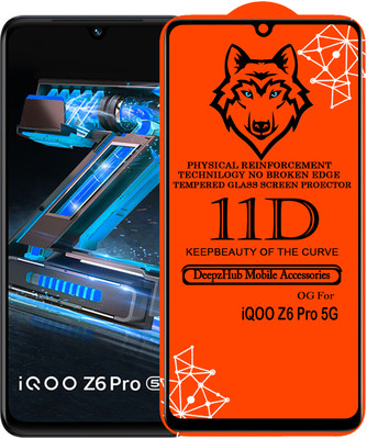 DeepzHub Edge To Edge Tempered Glass for IQOO Z6 Pro 5G(Pack of 1)