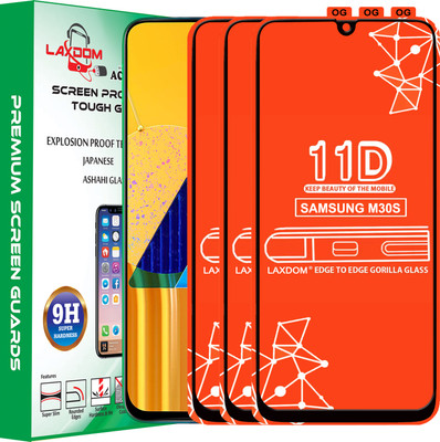 Laxdom Edge To Edge Tempered Glass for SAMSUNG GALAXY M30S(Pack of 3)