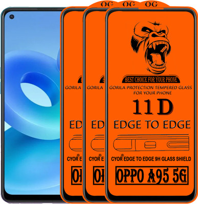CYOR Edge To Edge Tempered Glass for OPPO A95 5G(Pack of 3)
