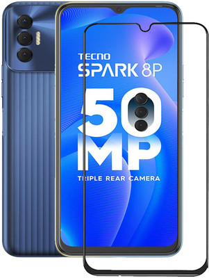 INFINITYWORLD Edge To Edge Tempered Glass for Tecno Spark 8P(Pack of 1)