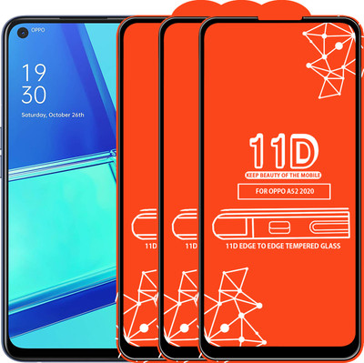 Qyist Edge To Edge Tempered Glass for Oppo A52(Pack of 3)