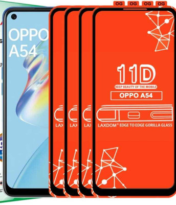mbeat Edge To Edge Tempered Glass for primium quality for OPPO a54 glass(Pack of 4)