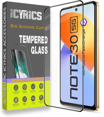 ICYNICS Edge To Edge Tempered Glass for Infinix Note 30 5G X6711, Anti-Fingerprint, Waterproof, Oil-resistant, Bubble-Free, Anti-Static, Scratch Resistant Full Coverage with Wooden box to ensure safety(Pack of 1)