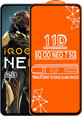 TWIGLO Edge To Edge Tempered Glass for IQOO NEO 7 5G(Pack of 1)
