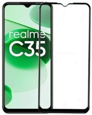 ChutPutMart Edge To Edge Tempered Glass for Realme C35 Screen Protector Full HD(Pack of 1)