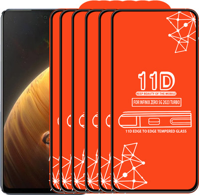 Roxel Edge To Edge Tempered Glass for Infinix Zero 5G 2023 Turbo(Pack of 6)