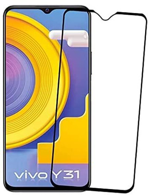 EITANSHA CREATION Edge To Edge Tempered Glass for Vivo Y31 2021, Vivo Y31(Pack of 1)