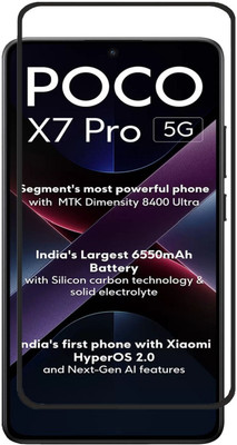 AKSHUD Edge To Edge Tempered Glass for POCO X7 Pro 5G, POCO X7 Pro(Pack of 1)