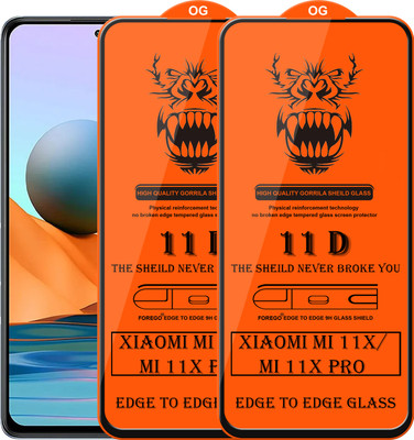 Forego Edge To Edge Tempered Glass for Xiaomi Mi 11X Pro(Pack of 2)