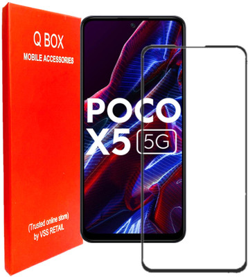 Q Box Edge To Edge Tempered Glass for poco x5(Pack of 1)