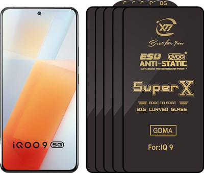 GDMA Edge To Edge Tempered Glass for IQOO9(Pack of 5)