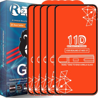 Roxel Edge To Edge Tempered Glass for Realme Gt Neo 3T(Pack of 5)