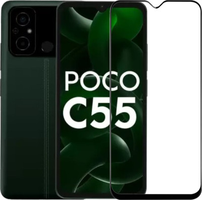 DSCASE Edge To Edge Tempered Glass for POCO C55(Pack of 1)
