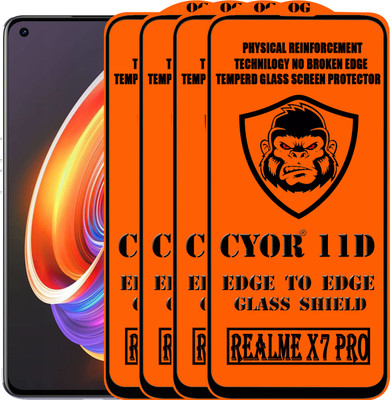 CYOR Edge To Edge Tempered Glass for REALME X7 PRO(Pack of 4)